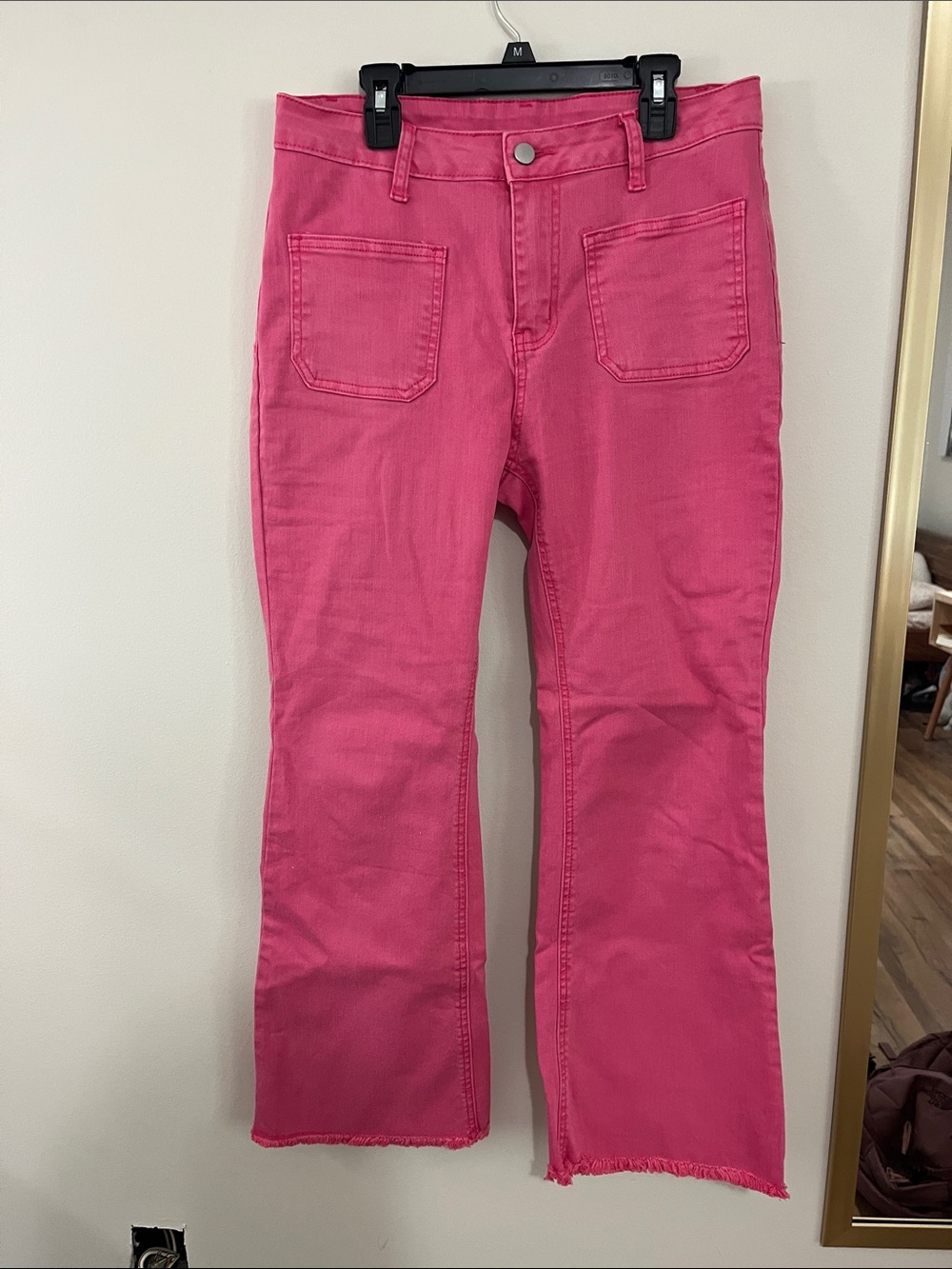 Women's Pink High-Rise Straight Jeans